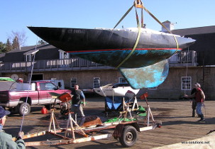 boat in sling